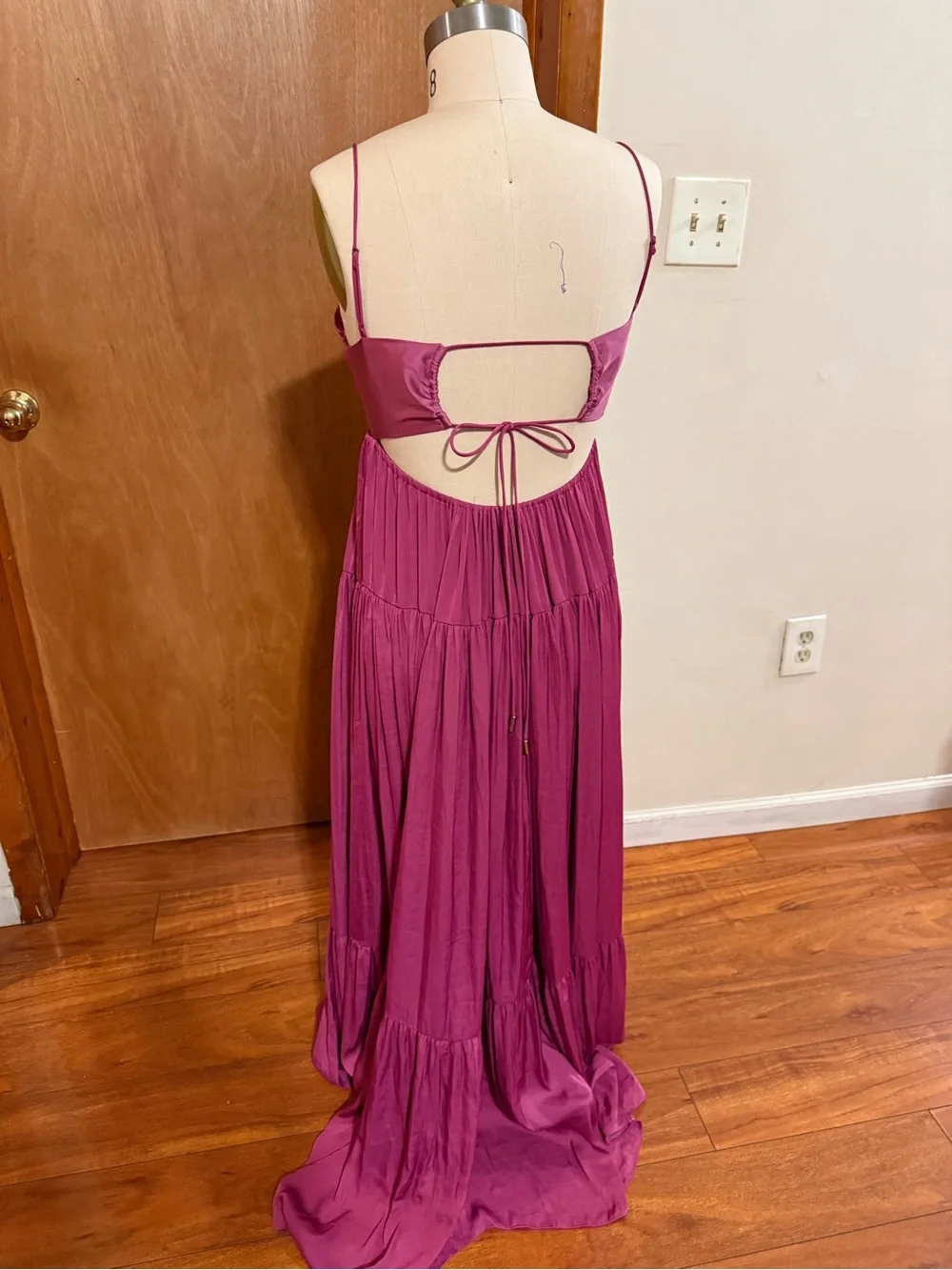 NWT Free People Magenta Spaghetti Strap Maxi Dress